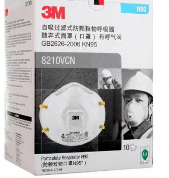 3M8210VCN呼吸阀口罩